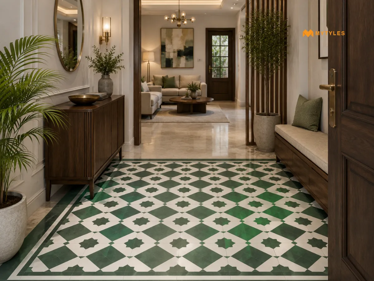 Athangudi Floors In The Entryway